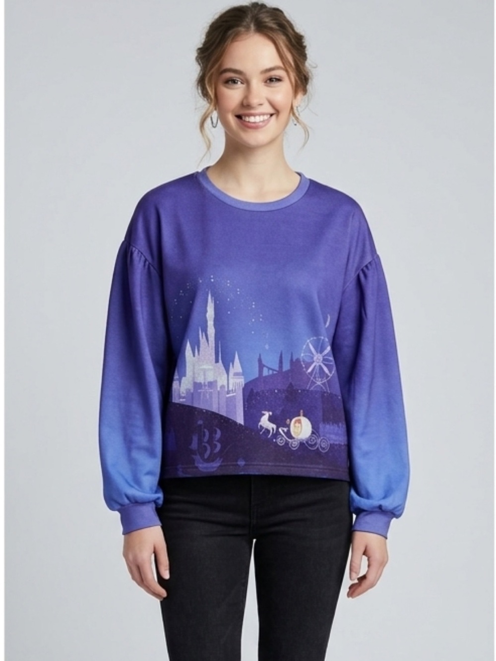 Her Universe Disney Crewneck in Vibrant Purple